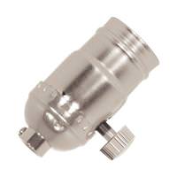 Satco 1/8 IPS Cap Nickel Turn Knob Dimmer Socket