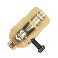 Satco 1/8 IPS Cap Brite Gilt On-Off Turn Knob Socket