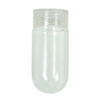 Satco Threaded Clear Glass Jelly Jar for Outdoor Light Fixture
