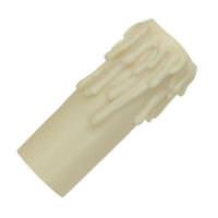 Satco 4" Ivory Half Drip Resin Candle Cover Edison Base