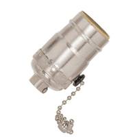 Satco 1/8 IPS Cap Nickel 3 Position Diode Low-Medium-High-Off Pull Chain Socket