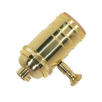 Satco 1/8 IPS Cap Polished Brass Turn Knob Dimmer Socket