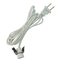 Satco White Cord, Switch and Plug