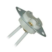 Satco Metal Plate Halogen Socket with 2 Mounting Holes