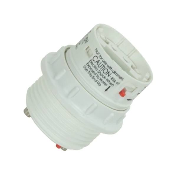 Electronic Self-Ballasted CFL Lampholder Smooth Phenolic Socket with Uno Ring Adapter