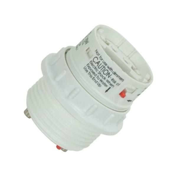 Electronic Self-Ballasted CFL Lampholder Smooth Phenolic Socket with Uno Ring Adapter