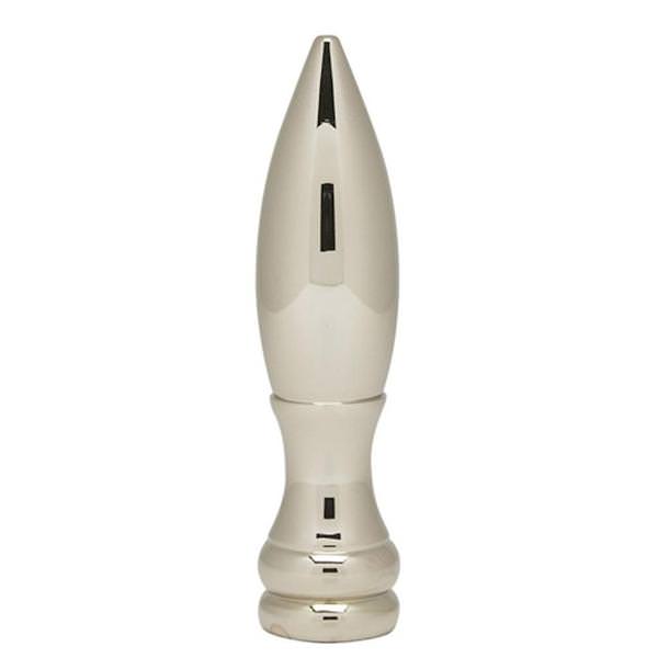 2" Burnished and Lacquered Nickel Bullet Finial