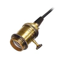 Satco 1/8 IPS Cap Antique Brass 4 Piece Prewired On/Off Lampholder with Uno Ring