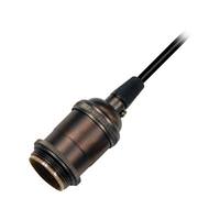 Satco 1/8 IPS Cap Dark Antique Brass 4 Piece Prewired Lampholder with Uno Ring