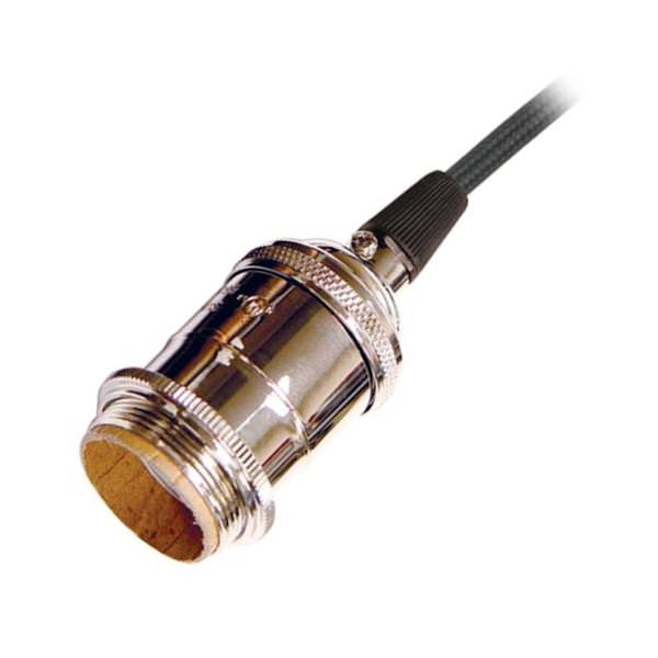 1/8 IPS Cap Polished Nickel 4 Piece Prewired Lampholder with Uno Ring