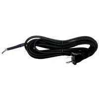 Satco 10' Black Molded Plug Cord