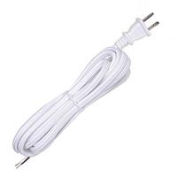 Satco 10' White Molded Plug Cord