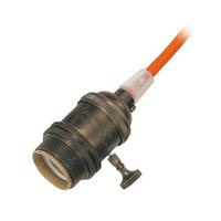 Satco 1/8 IPS Cap Dark Antique Brass 4 Piece Prewired On/Off Lampholder with Uno Ring