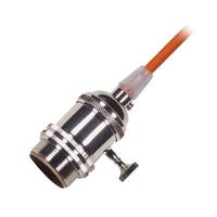 Satco 1/8 IPS Cap Polished Nickel 4 Piece Prewired On/Off Lampholder with Uno Ring