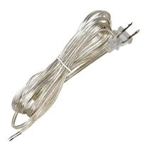 Satco 12' Clear Silver Molded Plug Cord