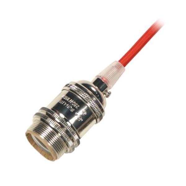 1/8 IPS Cap Polished Nickel 4 Piece Prewired Lampholder with Uno Ring