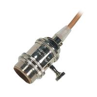 Satco 1/8 IPS Cap Polished Nickel 4 Piece Prewired On/Off Lampholder with Uno Ring