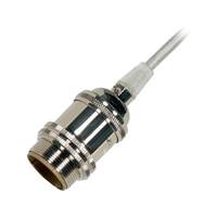 Satco 1/8 IPS Cap Polished Nickel 4 Piece Prewired Lampholder with Uno Ring