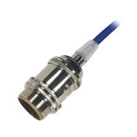 Satco 1/8 IPS Cap Polished Nickel 4 Piece Prewired Lampholder with Uno Ring