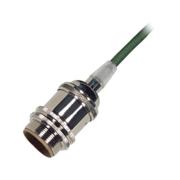 1/8 IPS Cap Polished Nickel 4 Piece Prewired Lampholder with Uno Ring