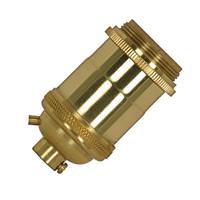Satco 1/8 IPS Cap 4 Piece Polished Brass Keyless Lampholder with Uno Rings and Plug