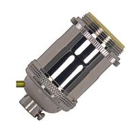 Satco 1/8 IPS Cap 4 Piece Polished Nickel Keyless Lampholder with Uno Rings and Plug