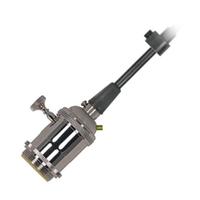 Satco 1/8 IPS Cap Polished Nickel 4 Piece Prewired On/Off Lampholder with Uno Rings