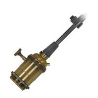 Satco 1/8 IPS Cap Antique Brass 4 Piece Prewired On/Off Lampholder with Uno Rings