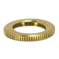Satco 1/4 IP Brass Burnished and Lacquered Round Knurled Locknuts