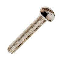 Satco 1" 8/32 Nickel Steel Round Head Slotted Machine Screws