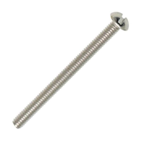 2" 8/32 Nickel Plated Steel Round Head Slotted Machine Screws