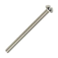 Satco 2" 8/32 Nickel Plated Steel Round Head Slotted Machine Screws