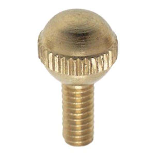 .4" 8/32 Solid Brass Burnished and Lacquered Ball Head Thumb Screws