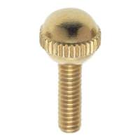 Satco .5" 8/32 Solid Brass Burnished and Lacquered Ball Head Thumb Screws