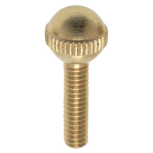 .6" 8/32 Solid Brass Burnished and Lacquered Ball Head Thumb Screws