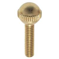 Satco .6" 8/32 Solid Brass Burnished and Lacquered Ball Head Thumb Screws