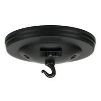 Satco Black Canopy Kit with Convenience Outlet