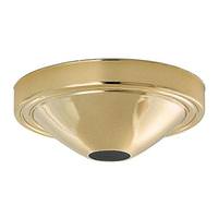 Satco Brass Plain Deep Fixture Canopy