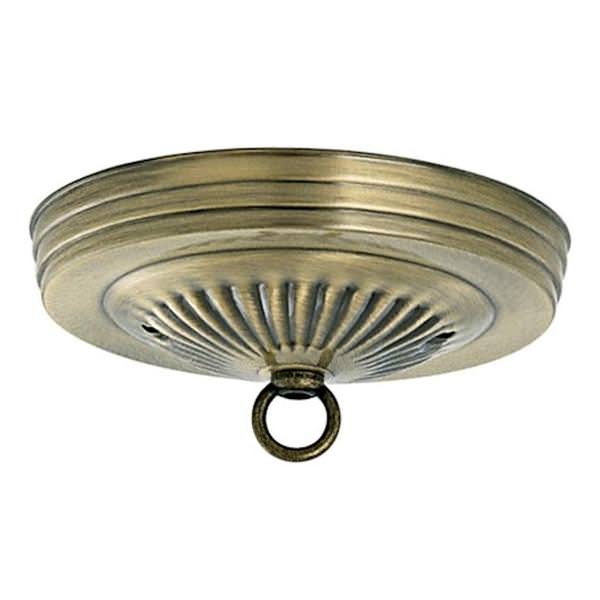 Antique Brass Ribbed Canopy Kit