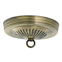 Satco Antique Brass Ribbed Canopy Kit