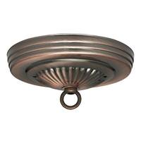 Satco Antique Copper Ribbed Canopy Kit