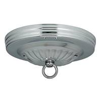 Satco Chrome Ribbed Canopy Kit