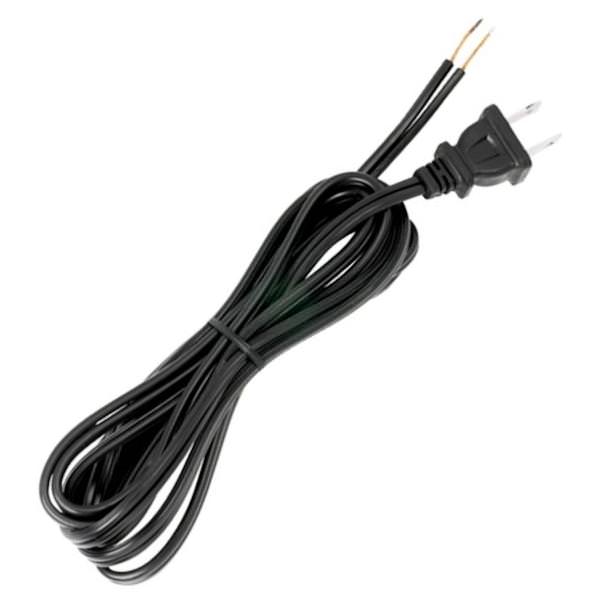 8' Black Molded Plug Cord