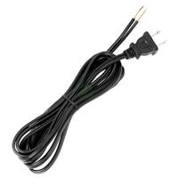 Satco 8' Black Molded Plug Cord