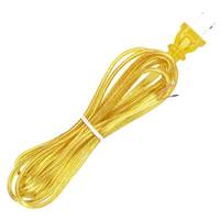 Satco 8' Clear Gold Molded Plug Cord