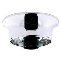 Satco 3.25" Chrome Wired Lamp Glass Holder with Convenience Outlet