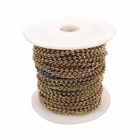 Satco 100' Spool Brass Beaded Chain