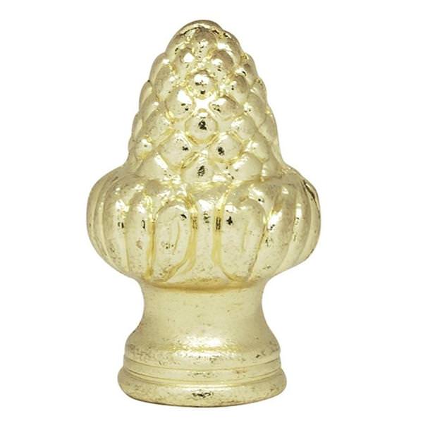1.5" Polished Brass Acorn Finial