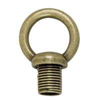 Satco 1-3/8" 1/8 IP Antique Brass Die Cast Fixture Male Loop with Wireway