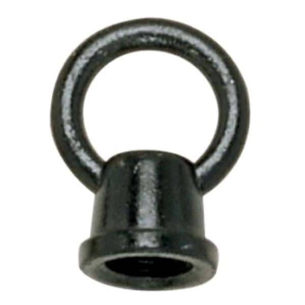 1-1/8" 1/8 IP Black Die Cast Fixture Female Loop with Wireway